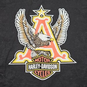 Retro Harley Davidson Budweiser Shirt 2XL Black Eagle Graphic T-Shirt